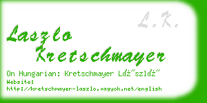 laszlo kretschmayer business card